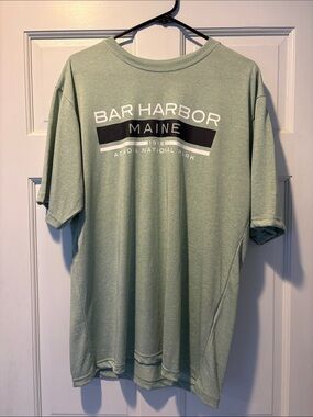 Sage Green Bar Harbor Maine Graphic T-Shirt